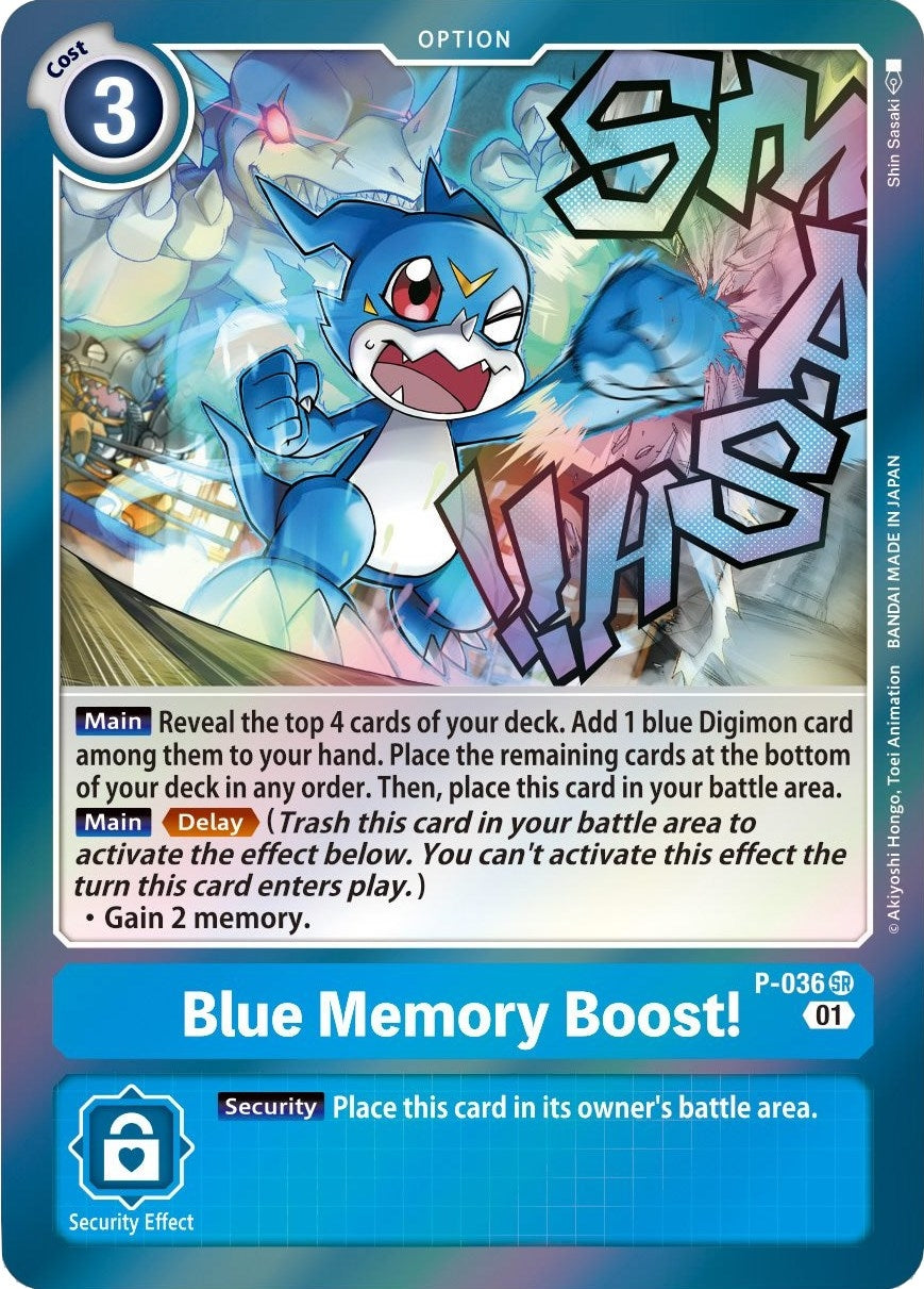 Image for Blue Memory Boost! (P-036 SR) (D-PR) - Digimon Card Game