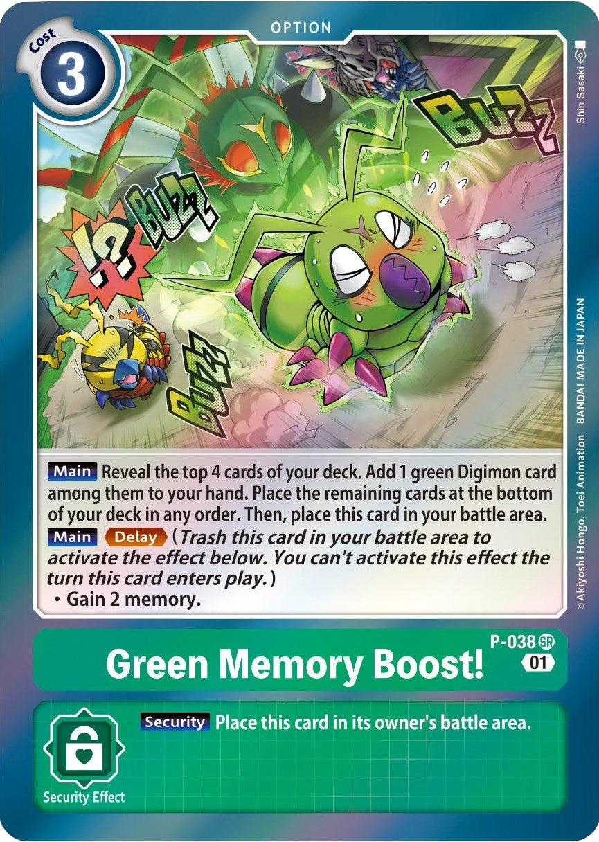 Image for Green Memory Boost! (P-038 SR) (D-PR) - Digimon Card Game