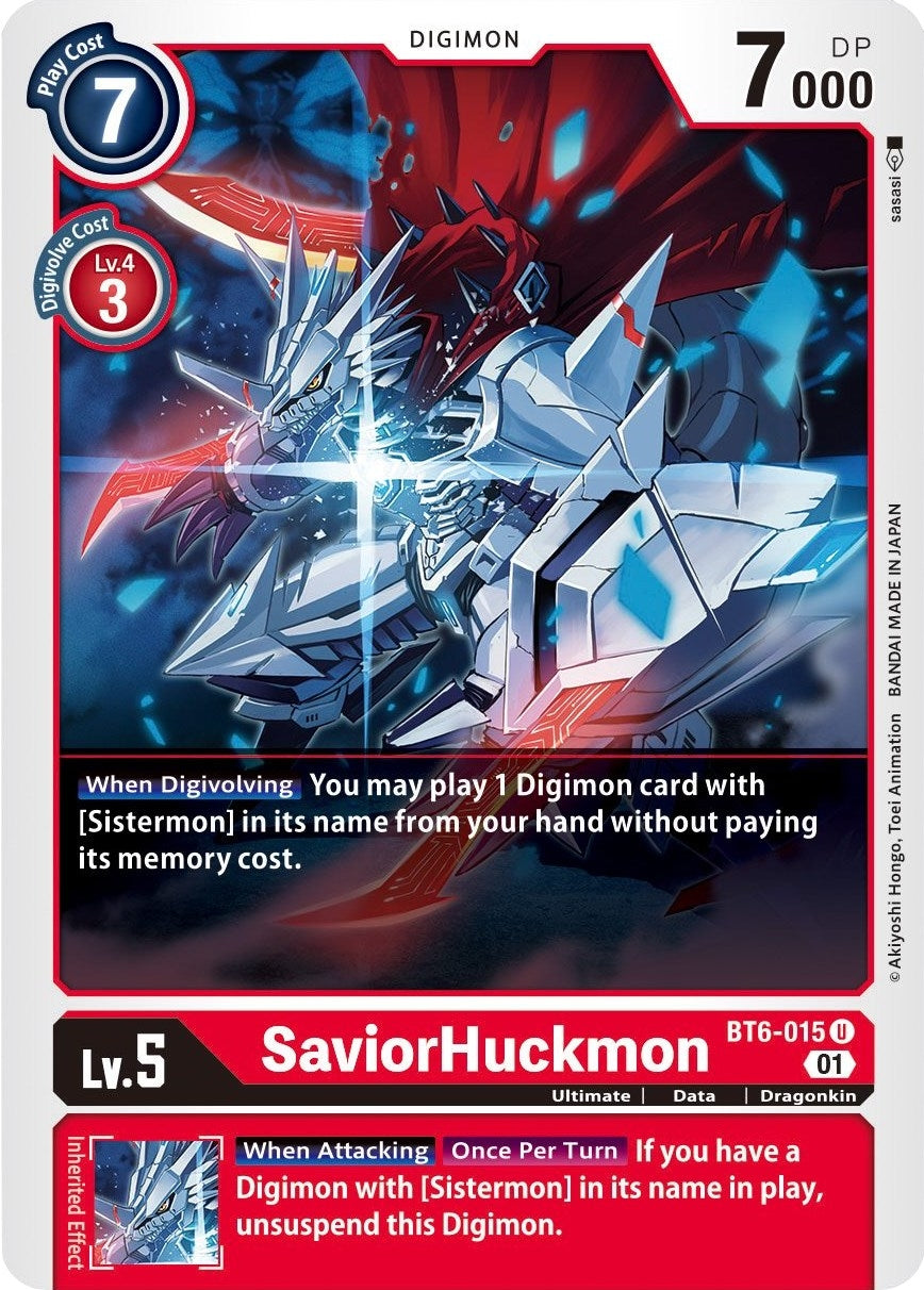 Image for SaviorHuckmon (BT6-015 U) (BT06) - Digimon Card Game