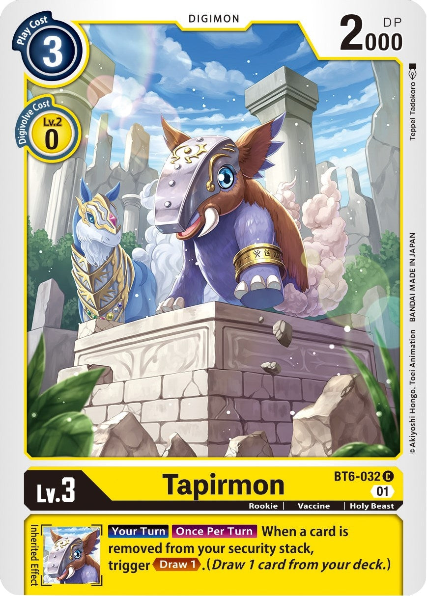 Image for Tapirmon (BT6-032 C) (BT06) - Digimon Card Game