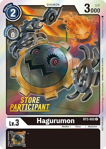 Image for Hagurumon - BT2-052 (Store Participant) (BT2-052 C) (BT01-03A) - Digimon Card Game