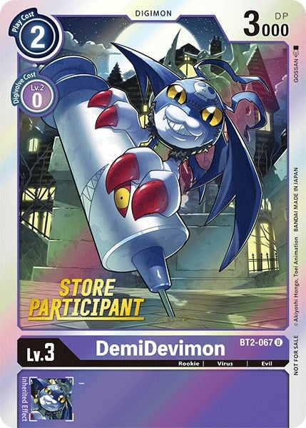 Image for DemiDevimon - BT2-067 (Store Participant) (BT2-067 U) (BT01-03A) - Digimon Card Game