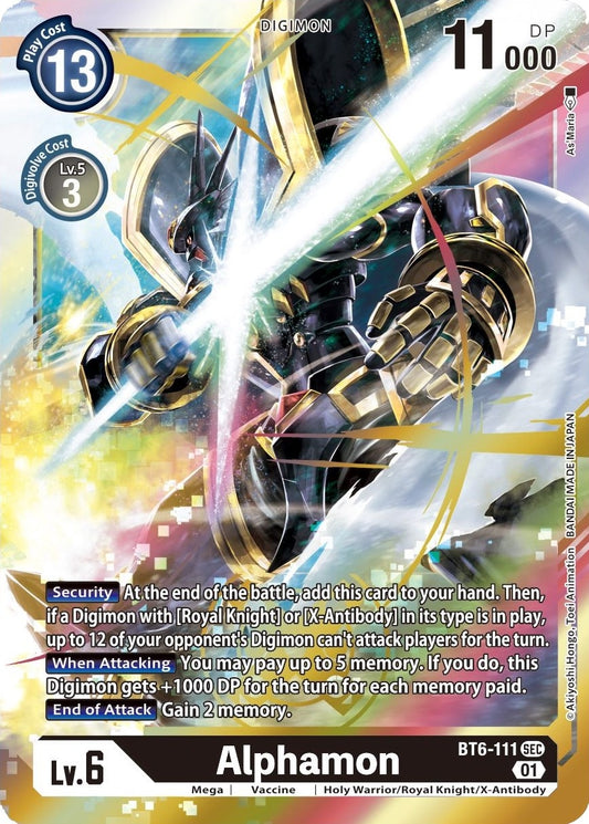 Image for Alphamon (BT6-111 SEC) (BT06) - Digimon Card Game
