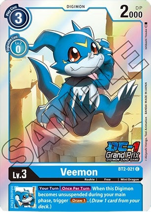 Image for Veemon - BT2-021 (DC-1 Grand Prix) (BT2-021 C) (BT01-03B) - Digimon Card Game