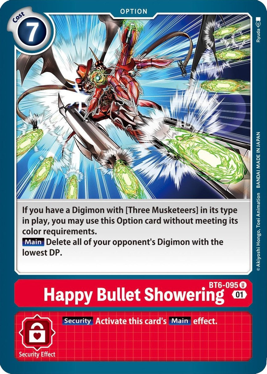Image for Happy Bullet Showering (BT6-095 U) (BT06) - Digimon Card Game