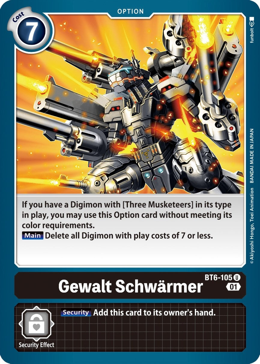 Image for Gewalt Schwarmer (BT6-105 U) (BT06) - Digimon Card Game