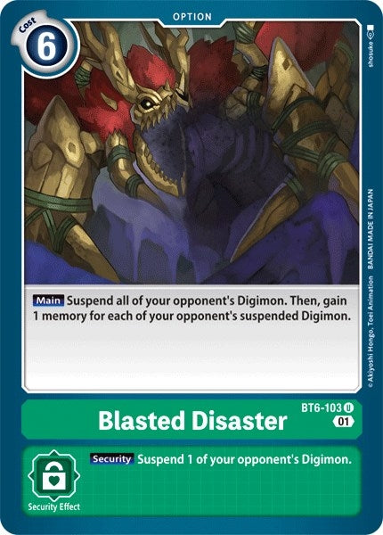 Image for Blasted Disaster (BT6-103 U) (BT06) - Digimon Card Game
