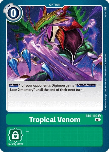 Image for Tropical Venom (BT6-102 C) (BT06) - Digimon Card Game