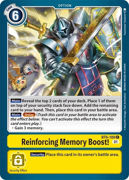 Image for Reinforcing Memory Boost! (BT6-100 C) (BT06) - Digimon Card Game
