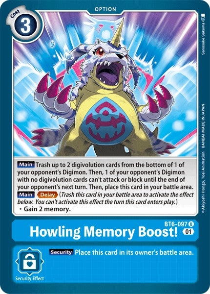 Image for Howling Memory Boost! (BT6-097 U) (BT06) - Digimon Card Game