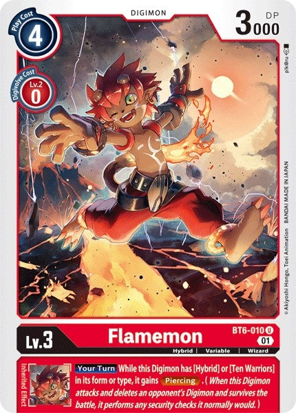Image for Flamemon (BT6-010 U) (BT06) - Digimon Card Game