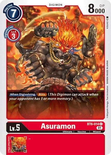 Image for Asuramon (BT6-014 C) (BT06) - Digimon Card Game