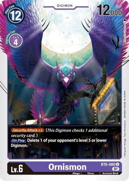 Image for Ornismon (BT6-080 U) (BT06) - Digimon Card Game