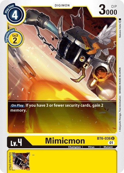Image for Mimicmon (BT6-036 U) (BT06) - Digimon Card Game