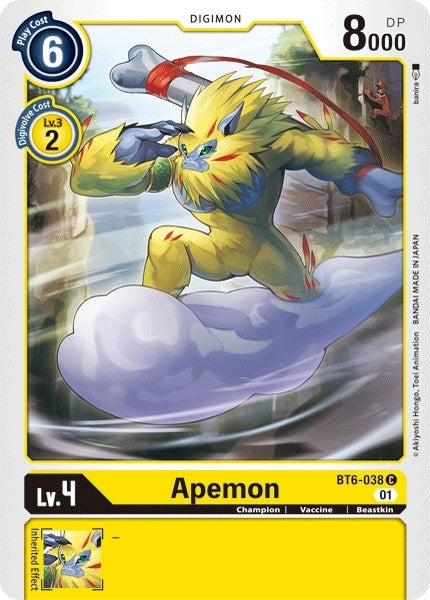 Image for Apemon (BT6-038 C) (BT06) - Digimon Card Game