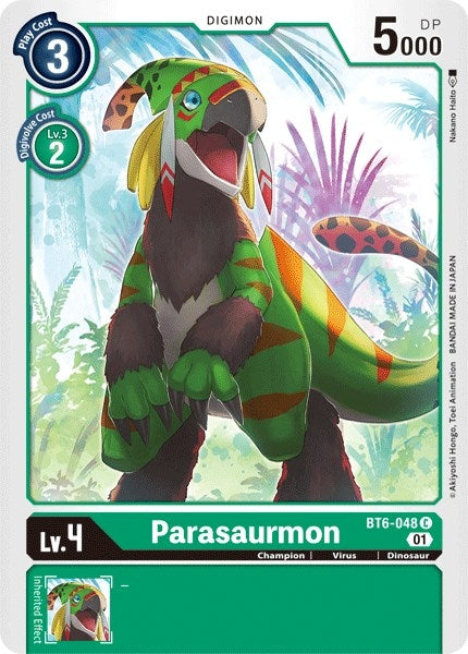 Image for Parasaurmon (BT6-048 C) (BT06) - Digimon Card Game