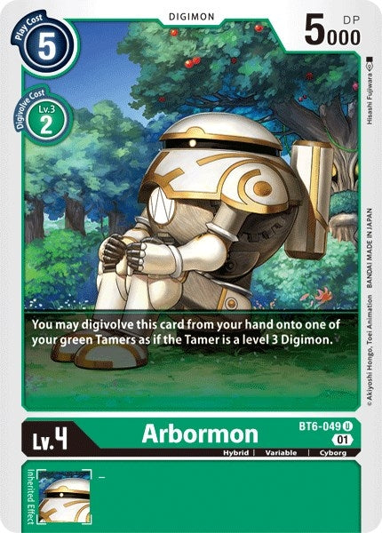Image for Arbormon (BT6-049 U) (BT06) - Digimon Card Game