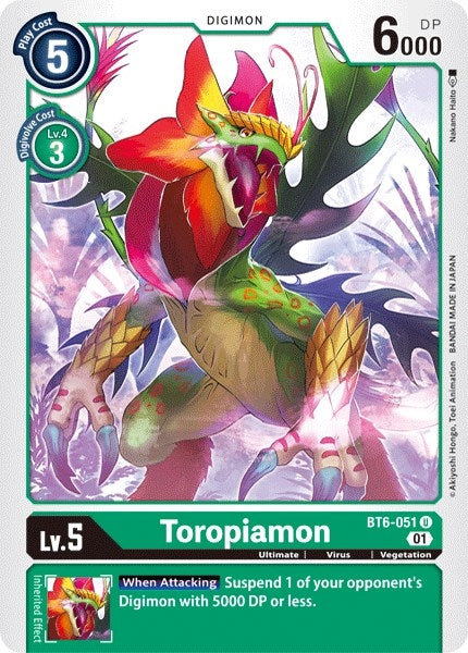 Image for Toropiamon (BT6-051 U) (BT06) - Digimon Card Game
