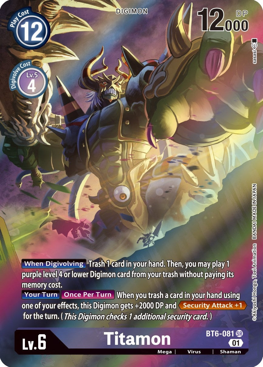 Image for Titamon (Alternate Art) (BT6-081 SR) (BT06) - Digimon Card Game