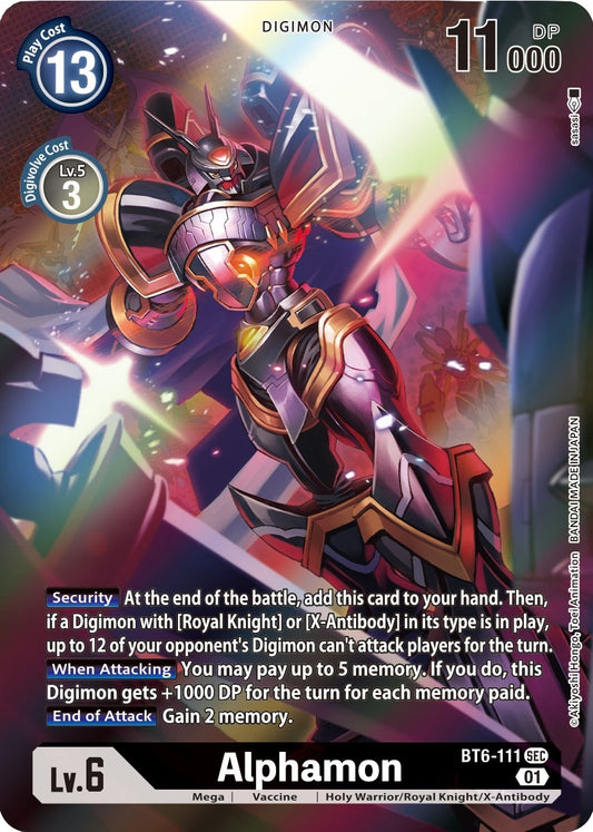 Image for Alphamon (Alternate Art) (BT6-111 SEC) (BT06) - Digimon Card Game