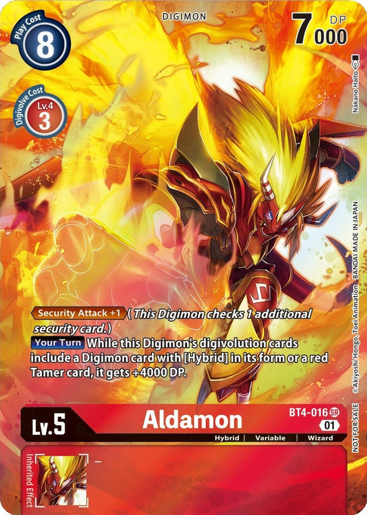 Image for Aldamon (1-Year Anniversary Box Topper) (BT4-016 SR) (BT04) - Digimon Card Game