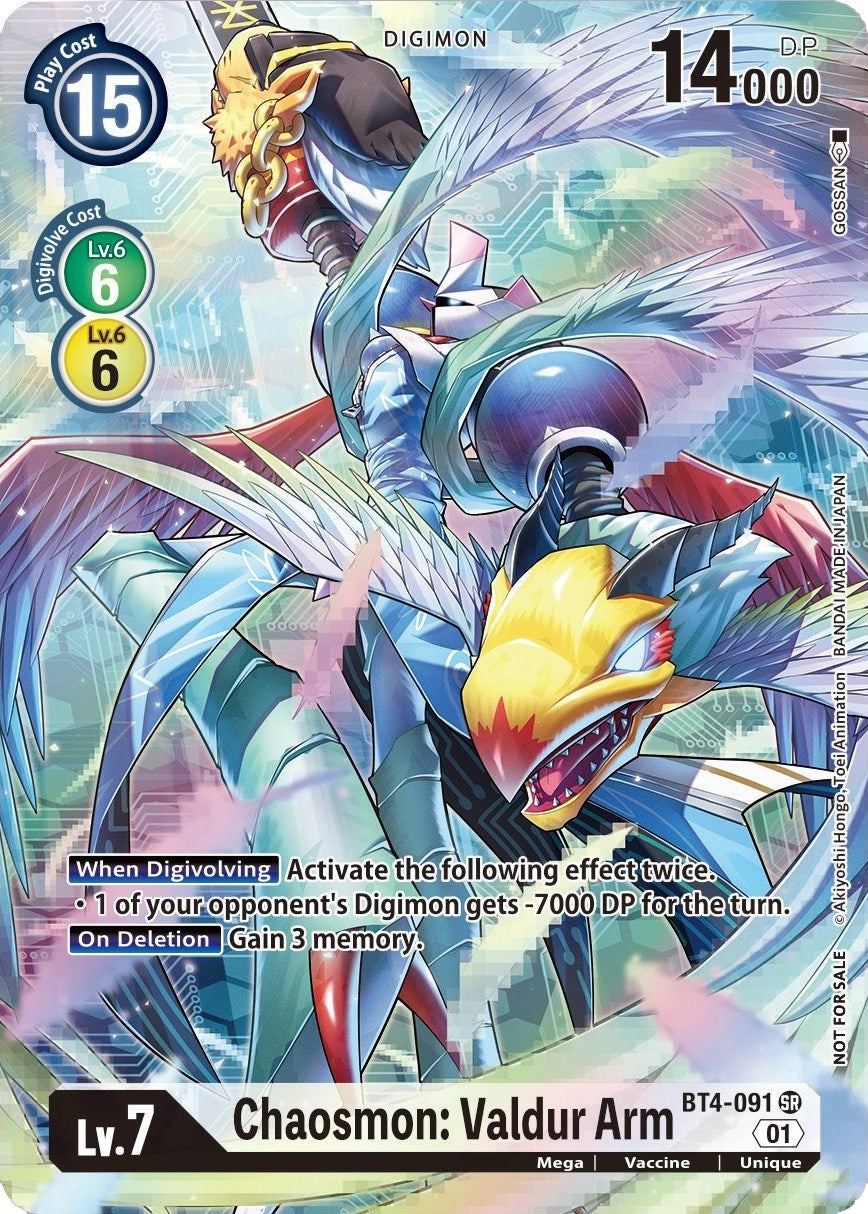 Image for Chaosmon: Valdur Arm (1-Year Anniversary Box Topper) (BT4-091 SR) (BT04) - Digimon Card Game