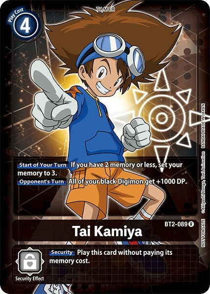 Image for Tai Kamiya - BT2-089 (Official Tournament Pack Vol.3) (BT2-089 R) (BT01-03A) - Digimon Card Game