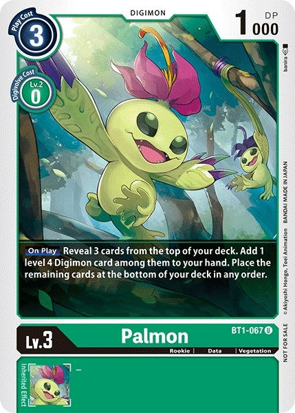 Image for Palmon (Official Tournament Pack Vol.3) (BT1-067 U) (BT01-03A) - Digimon Card Game