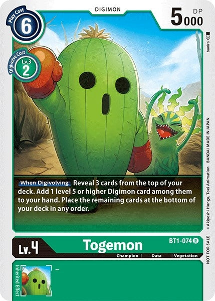 Image for Togemon (Official Tournament Pack Vol.3) (BT1-074 R) (BT01-03A) - Digimon Card Game