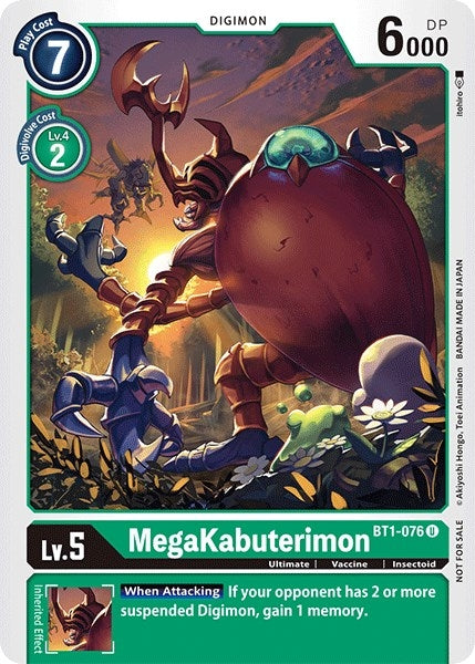 Image for MegaKabuterimon (Official Tournament Pack Vol.3) (BT1-076 U) (BT01-03A) - Digimon Card Game