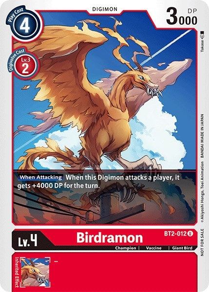 Image for Birdramon - BT2-012 (Official Tournament Pack Vol.3) (BT2-012 U) (BT01-03A) - Digimon Card Game