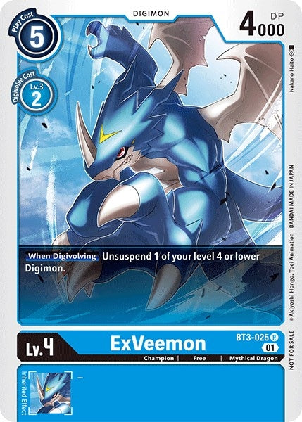 Image for ExVeemon (Winner Pack Double Diamond) (BT3-025 R) (BT01-03A) - Digimon Card Game