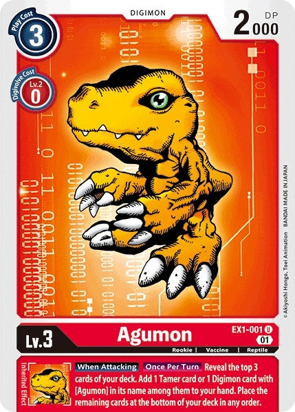Image for Agumon (EX1-001 U) (EX01) - Digimon Card Game