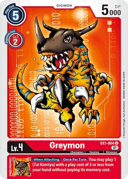 Image for Greymon (EX1-004 U) (EX01) - Digimon Card Game