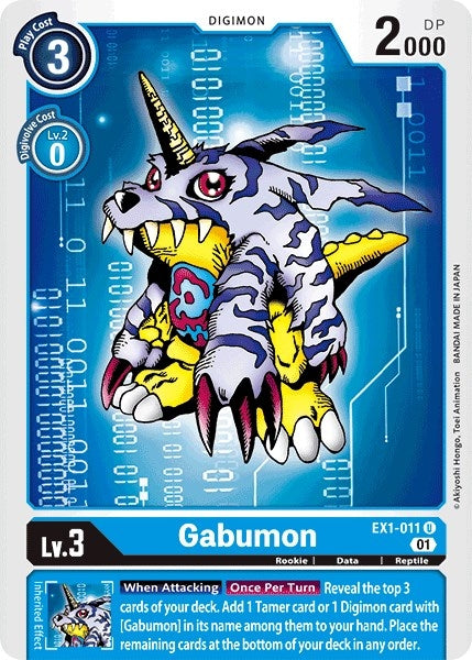 Image for Gabumon (EX1-011 U) (EX01) - Digimon Card Game