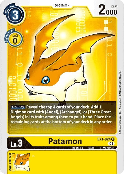 Image for Patamon (EX1-024 U) (EX01) - Digimon Card Game