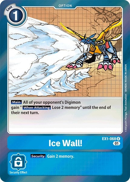 Image for Ice Wall! (EX1-068 R) (EX01) - Digimon Card Game