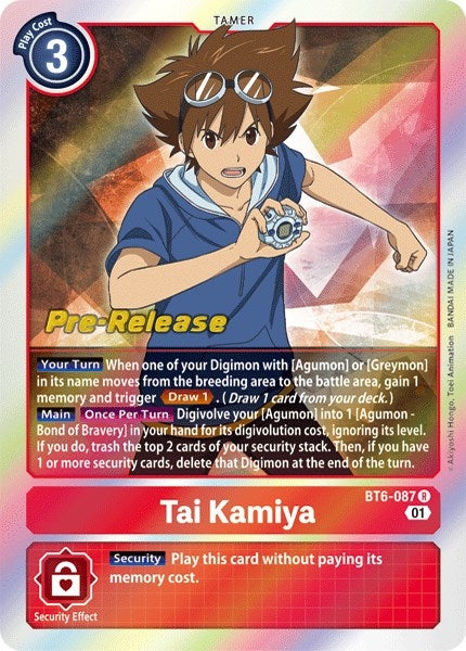Image for Tai Kamiya (BT6-087 R) (BT06_PR) - Digimon Card Game