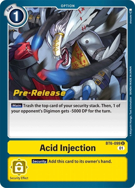Image for Acid Injection (BT6-099 U) (BT06_PR) - Digimon Card Game