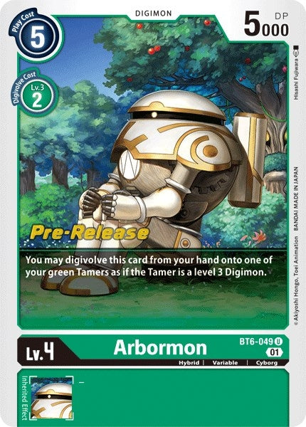 Image for Arbormon (BT6-049 U) (BT06_PR) - Digimon Card Game