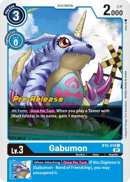 Image for Gabumon (BT6-019 U) (BT06_PR) - Digimon Card Game