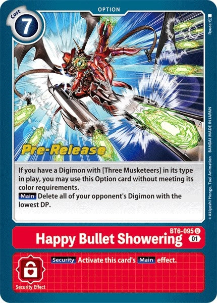 Image for Happy Bullet Showering (BT6-095 U) (BT06_PR) - Digimon Card Game