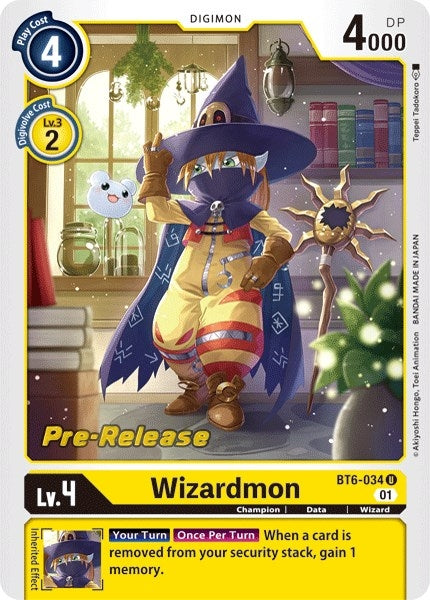 Image for Wizardmon (BT6-034 U) (BT06_PR) - Digimon Card Game