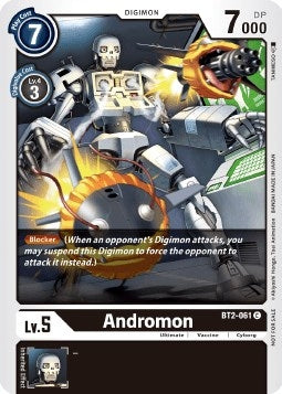 Image for Andromon (Double Diamond Pre-Release) (BT2-061 C) (BT01-03A) - Digimon Card Game