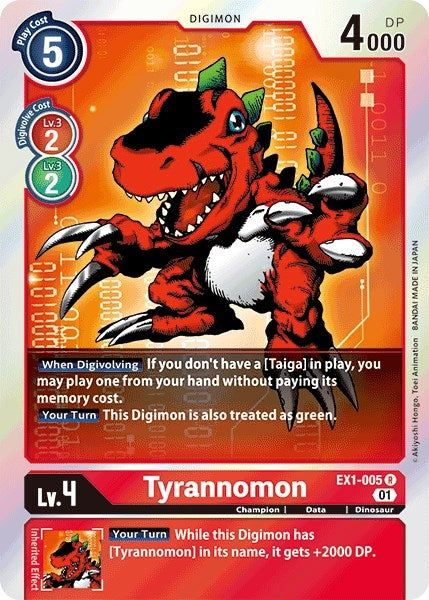 Image for Tyrannomon (EX1-005 R) (EX01) - Digimon Card Game