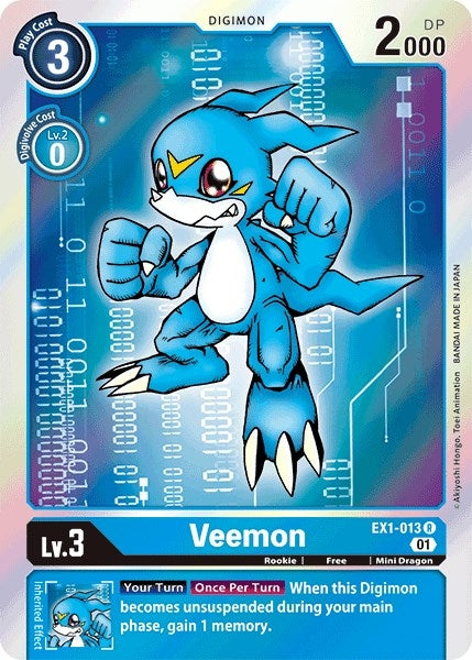 Image for Veemon (EX1-013 R) (EX01) - Digimon Card Game