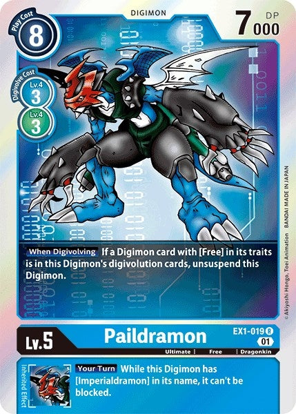 Image for Paildramon (EX1-019 R) (EX01) - Digimon Card Game