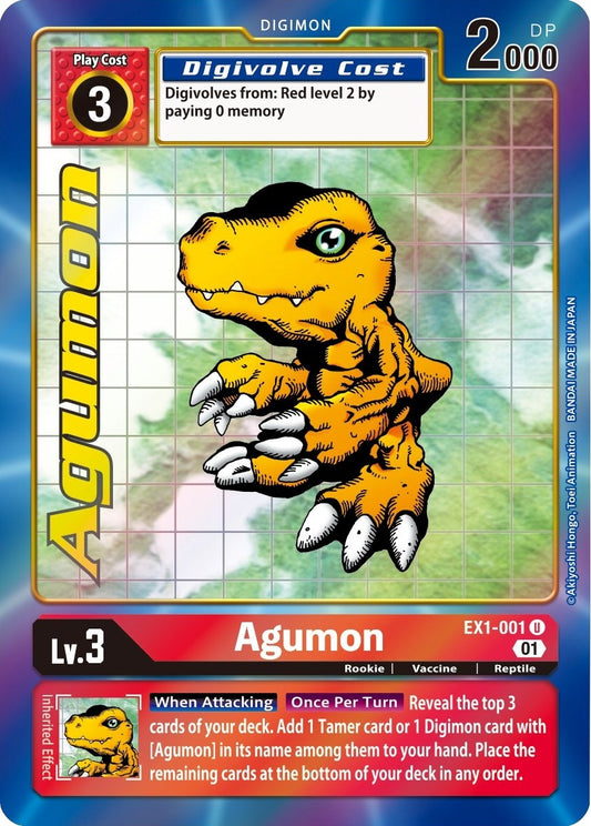 Image for Agumon (Alternate Art) (EX1-001 U) (EX01) - Digimon Card Game