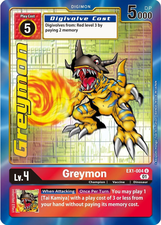 Image for Greymon (Alternate Art) (EX1-004 U) (EX01) - Digimon Card Game