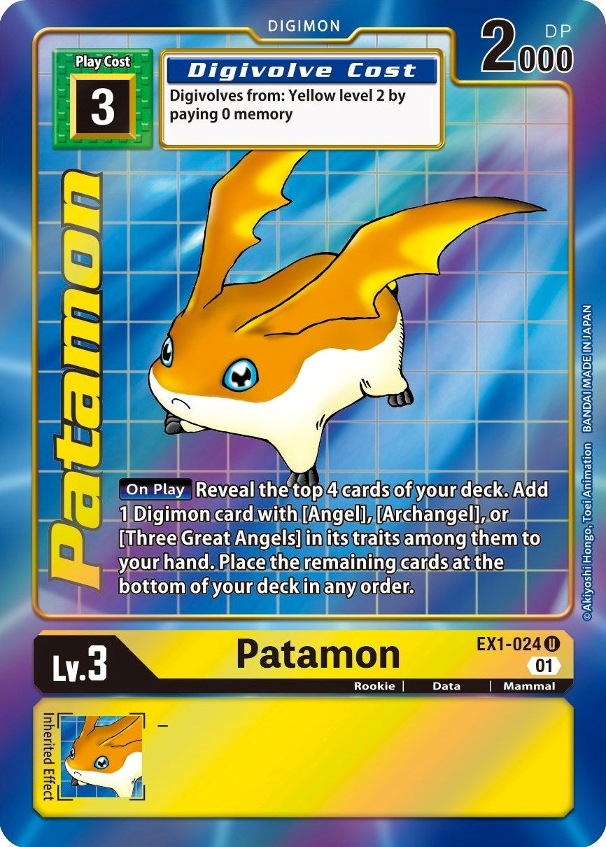 Image for Patamon (Alternate Art) (EX1-024 U) (EX01) - Digimon Card Game